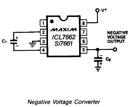 ICL7662CBA negative voltage converter