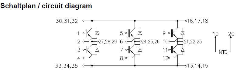 FS100R12KE3 circuit diagram