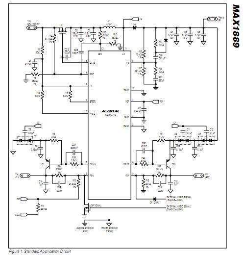 MAX1889ETE-T application circuit