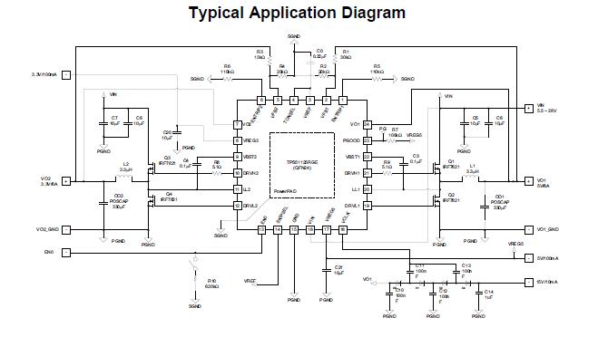 TPS51125 typical application diagram