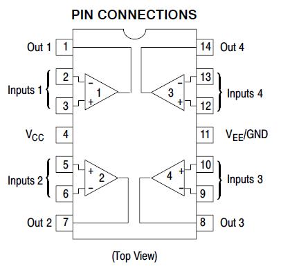 MC3303DR2G pin configuration