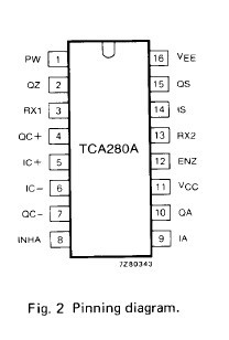 TCA280A pin diagram