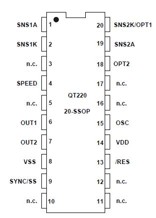 QT220-IG Pins figure