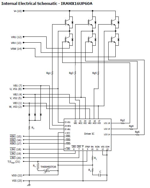 IRAMX16UP60A Internal Electrical Schematic