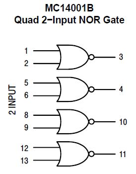 MC14001BDR2G logic diagram