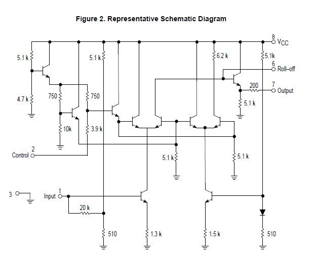 MC3340P Representative Schematic Diagram