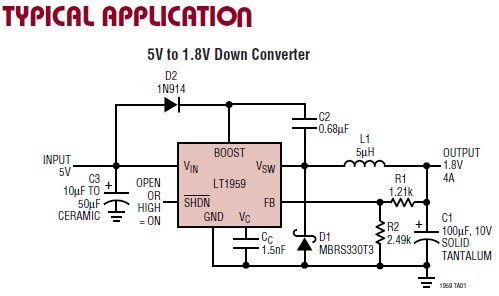 LT1959CR typical application