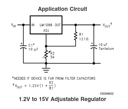 LM1086 Application Circuit