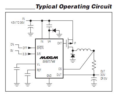MAX1744EUB+ application circuit