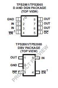 TPS2065DGNR pin configuration