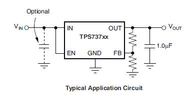 TPS73701DC Application Circuit
