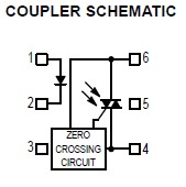 MOC3061 coupler schematic