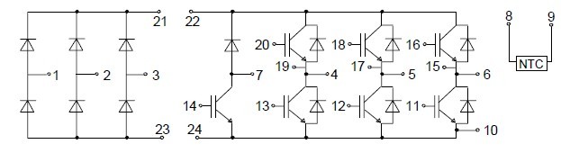 BSM15GP60 Circuit diagram