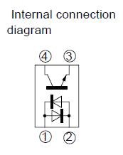 PC814 Internal connection diagram