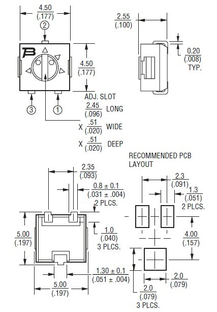 3314J-1-105E dimensions