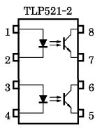 TLP521-2 pin confuguration