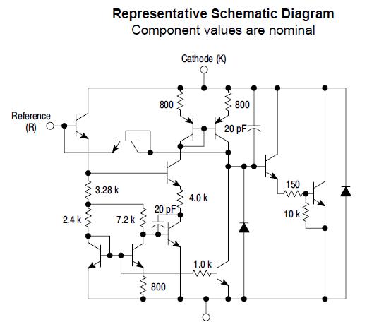 TL431BVDR2G Representative Schematic Diagram