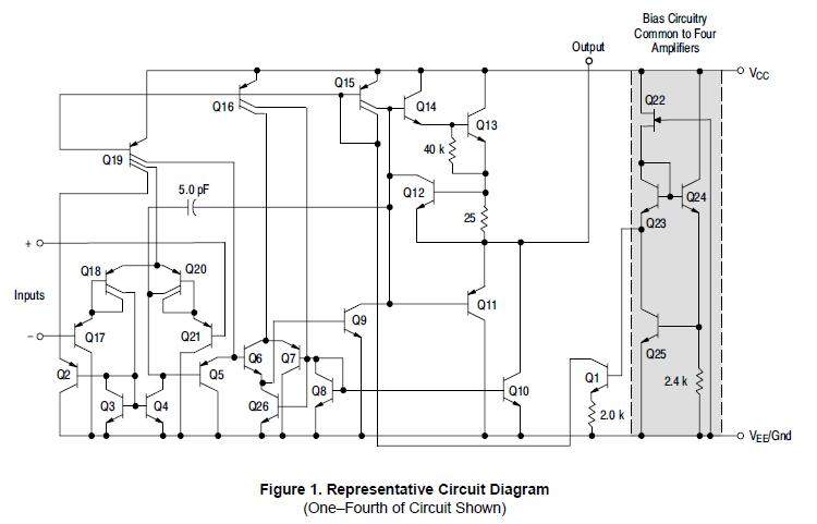 LM324DR2G Representative circuit diagram