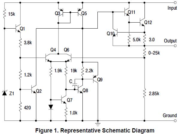 MC78L15ABPG representative schematic diagram