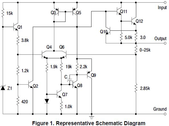MC78L12ABPG representative schematic diagram