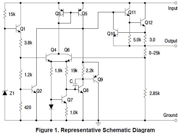 MC78L09ABPG representative schematic diagram