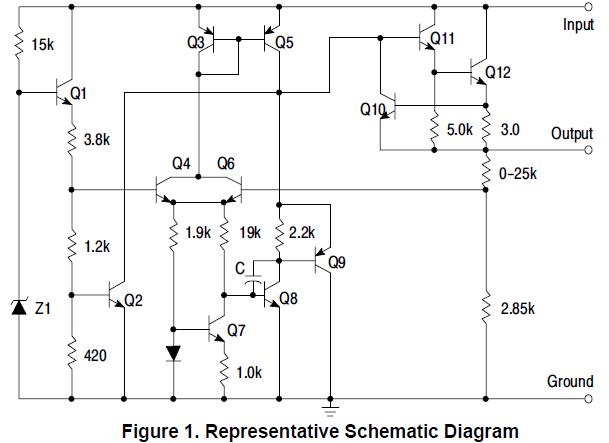 MC78L08ABPG representative schematic diagram