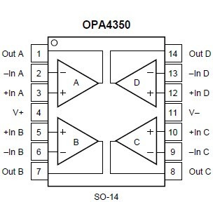 OPA4350UA block diagram