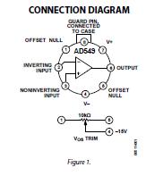 AD549LHZ connection diagram