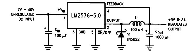 LM2576T-5.0 typical application