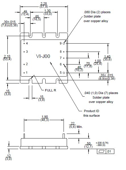 VI-J63-EY Mechanical Drawing