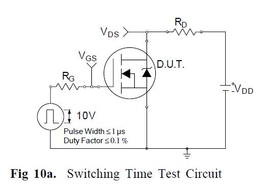 IRF350 Switching Time Test Circuit