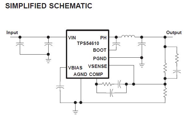 TPS54610pwp simplified schematic