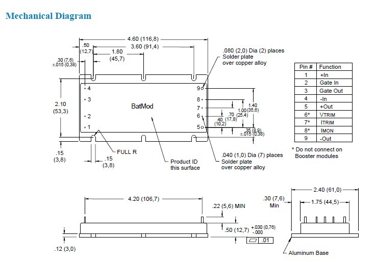 VI-261-EU/F2 Mechanical Diagram