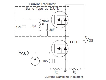 IRLML2402TRPBF Gate charge test circuit
