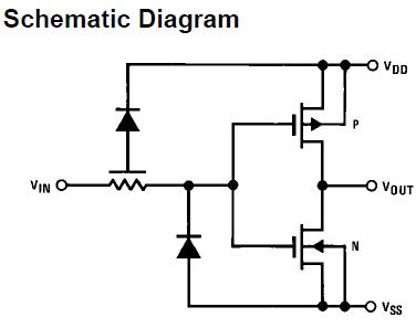 CD4069UBCM Schematic Diagram
