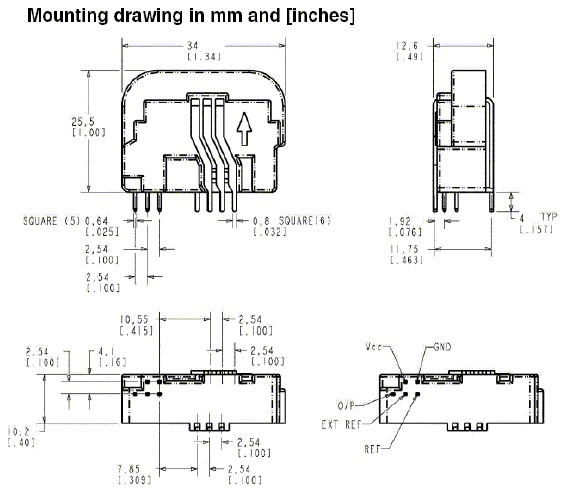 CSNX25 mounting drawing