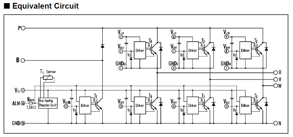 7MBP150KA060 Equivalent Circuit