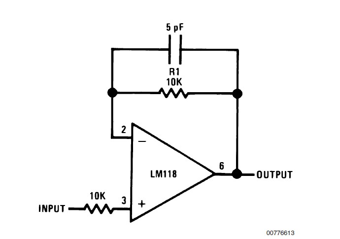 LM318H Fast Voltage Follower