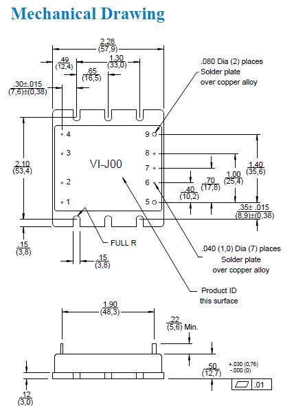 VI-JN2-CY Mechanical Drawing
