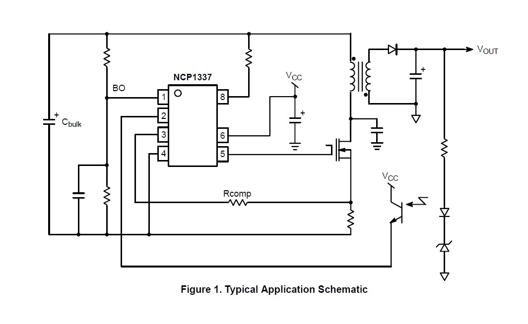 NCP1337P Typical Application Schematic