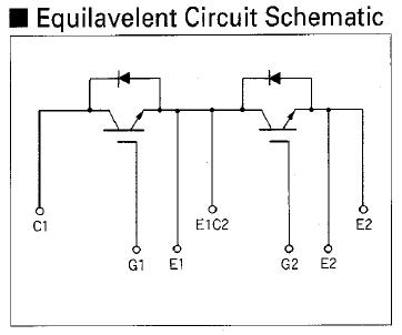 2MBI300L-060 equilavelent circuit diagram