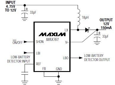 MAX762CPA Typical Operating Circuit