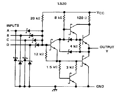 SN74LS20N schematics