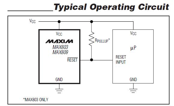 MAX809TEUR+T Typical Operating Circuit