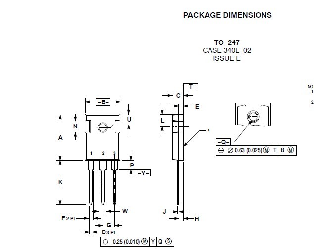MBR4015LW PACKAGE DIMENSIONS
