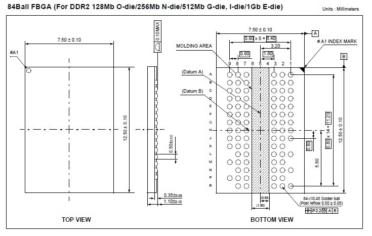 K4T51163QI-HCE7 package dimension
