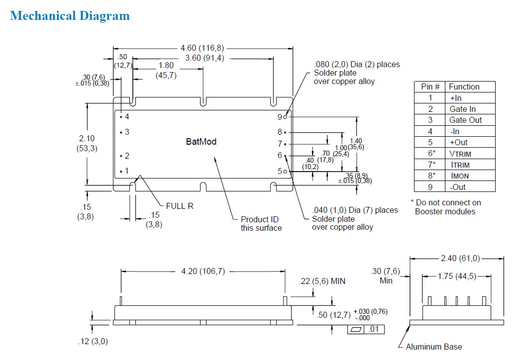 VI-261-EU Mechanical Diagram
