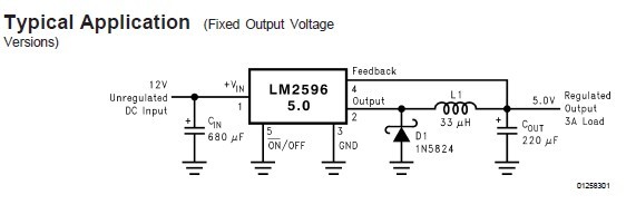 LM2596T-3.3/NOPB Typical Application