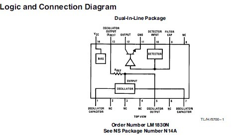 LM1830N Logic and Connection Diagram