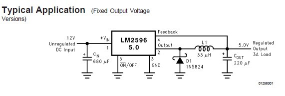 LM2596T-12/NOPB Typical Application